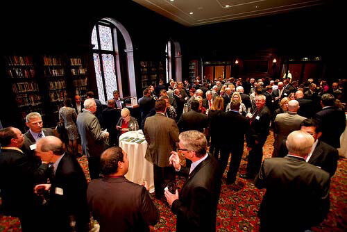 guests at the Friends of Chile ceremony enjoyed Chilean wine samples