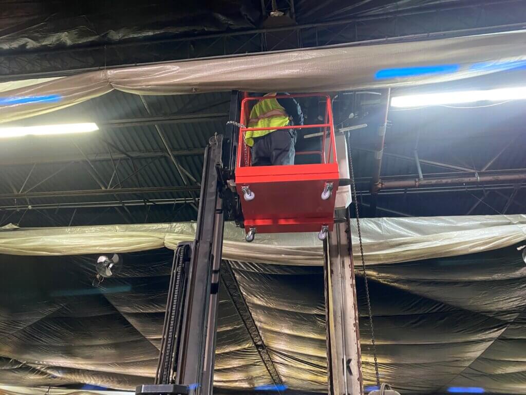 The team at Western Fumigation fixing a gantry that had gone wrong.